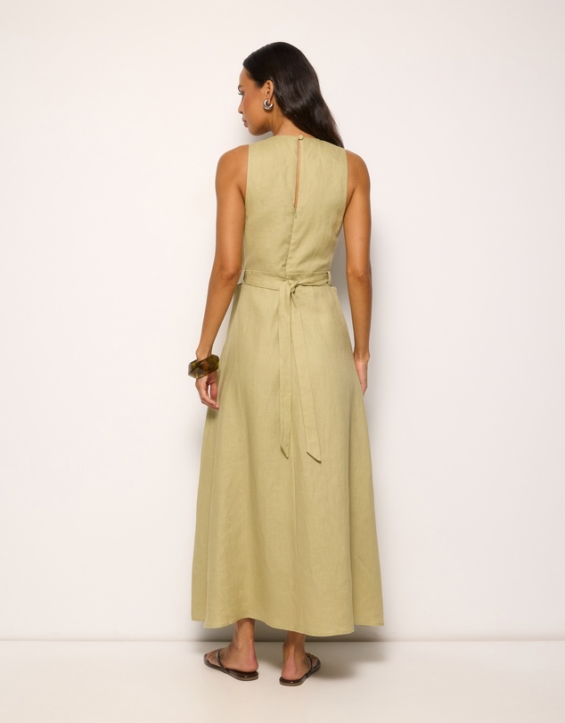 AERE - Mysa Linen Midi Dress