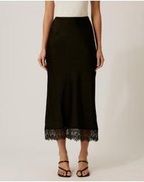 Tussah - Sadie Satin Lace Slip Skirt