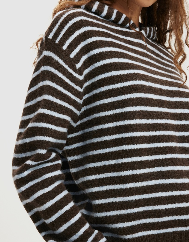 Cotton On - Sporty Stripe Hooded Knit