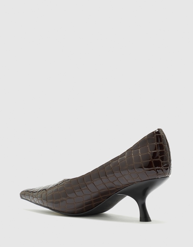 Nakedvice - The Hilton Coffee Croc Heel
