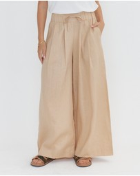 ALEXANDRA - Teri Pants Beige