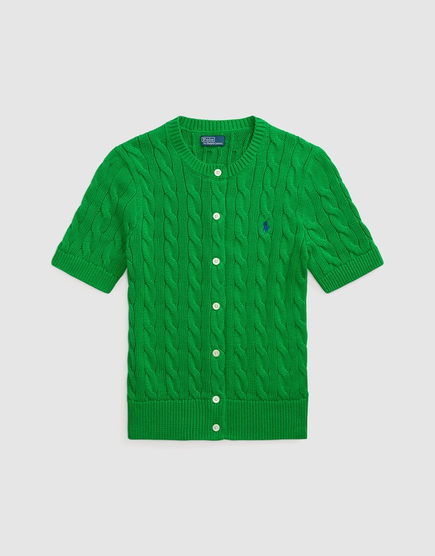 Polo Ralph Lauren - Cable-Knit Cotton Short-Sleeve Cardigan - ICONIC EXCLUSIVE