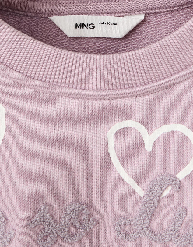 M.N.G - Heart Sweatshirt - Babies-Kids