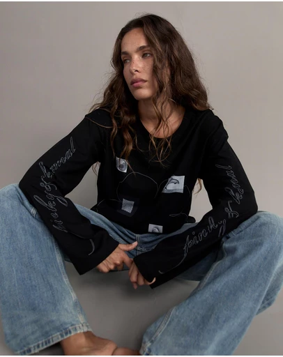 Pinky & Kamal - Field Notes Long Sleeve Top
