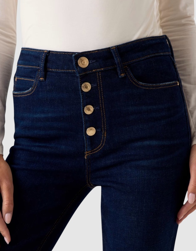 GUESS - High-Rise 1981 Button Skinny Jeans