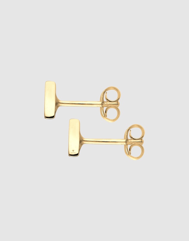 Elli Jewelry - Triangle Stud Earrings in Gold-Plated 925 Silver