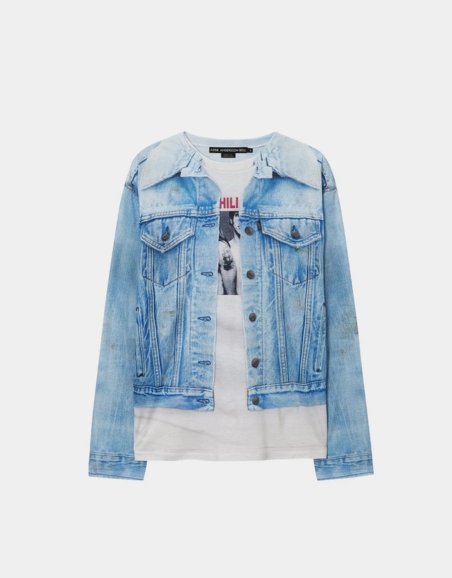 Andersson Bell - Denim Jacketed Trompe-LOeil L/S T-Shirt - Unisex
