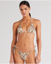 Poolside Paradiso - Zanzibar Slide String Tie Bikini Bottom - Marzipan