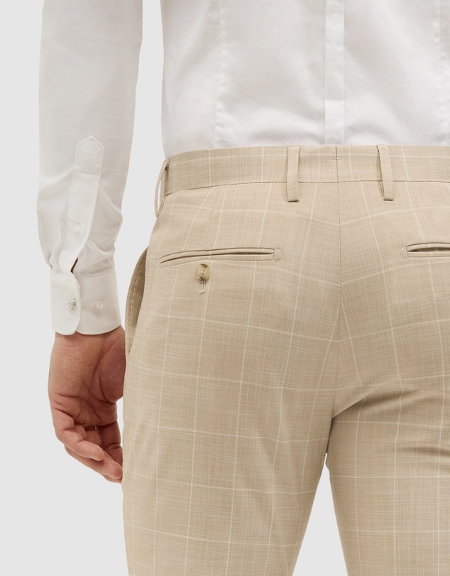 Politix - Windowpane Check Tailored Pant