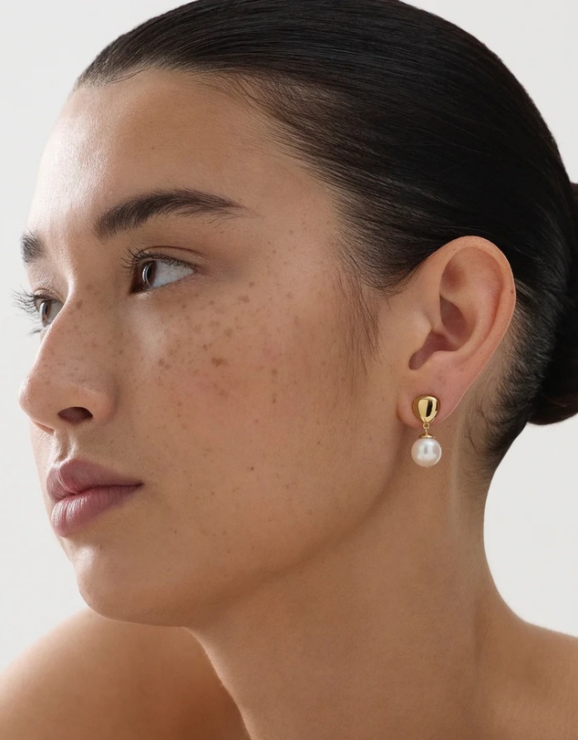 Najo - Islander Yellow Gold Pearl Earring