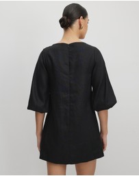 AERE - Eloise Linen Mini Shift Dress