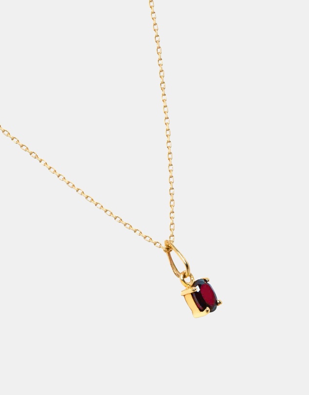Luna Rae - Solid Gold - Garnet Necklace