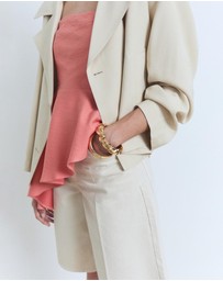 M.N.G - Girly Asymmetric Strapless Top