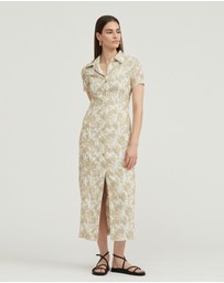 Third Form - Waffle Midi Shirt Dress 
