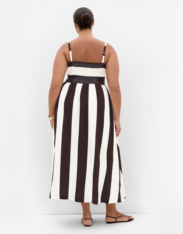 City Chic - Simone Strapless Stripe Maxi Dress