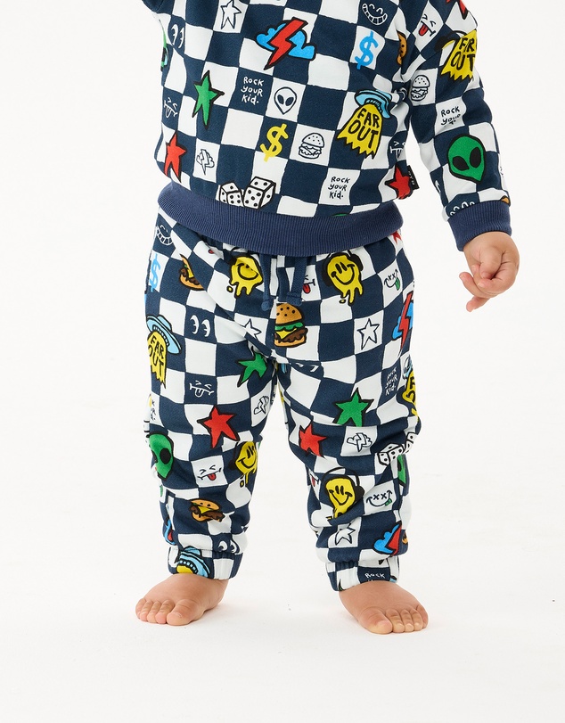 Rock Your Baby - Far Out Check Baby Alexander Track Pant