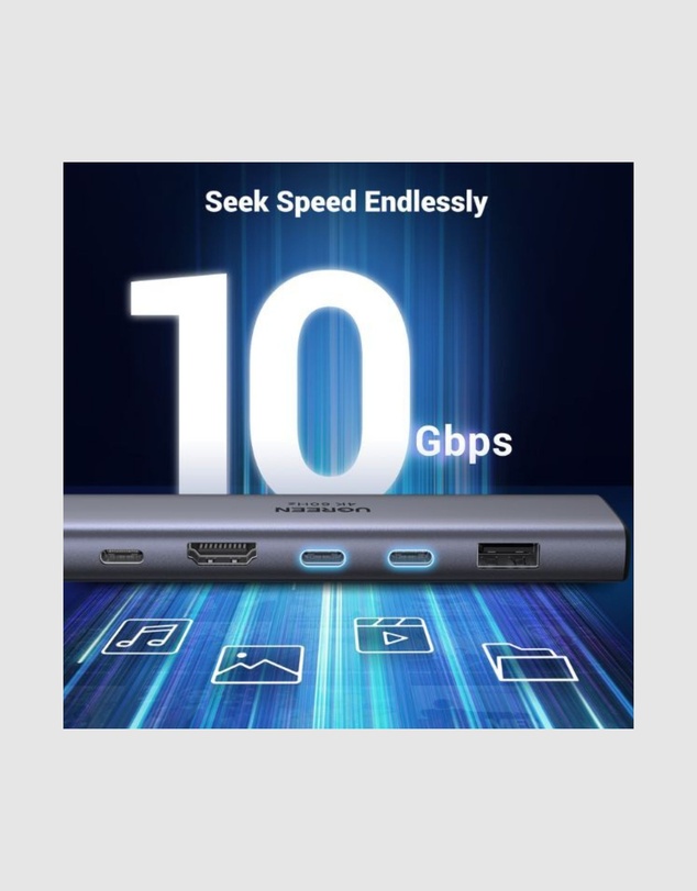 Ugreen - Ugreen 7-in-1 USB C Hub with Single 4K HDMI output