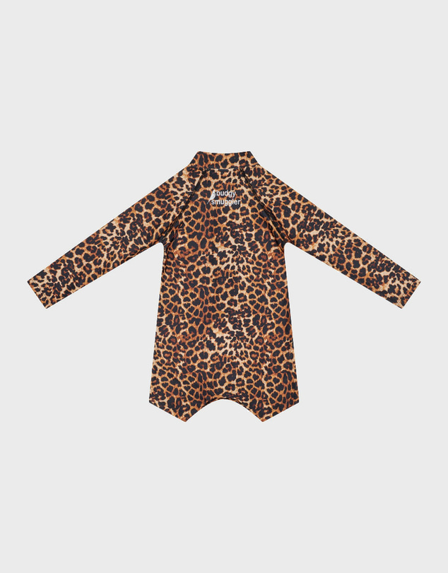 Budgy Smuggler - Kids Onesie Swim Bundle in Leopard UPF 50+