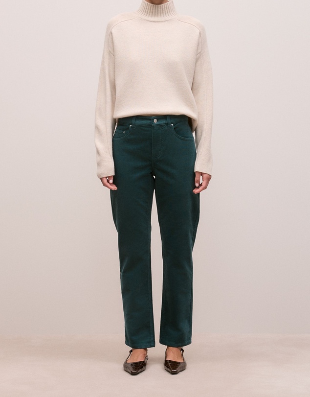 Trenery - Cord Five Pocket Boyfriend Pant in Forest