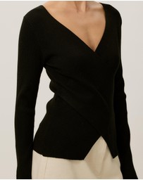Tussah - Sienna Wrap Long Sleeve Knit Top
