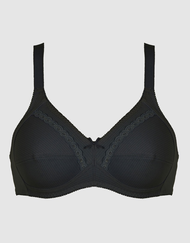 Naturana - Wirefree Ribbed Pure Cotton Bra