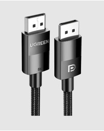 Ugreen - UGREEN 80390 DisplayPort 1.4 Male to Male Braided Cable 1m – 8K 4K 2K Dynamic HDR HDCP 2.2