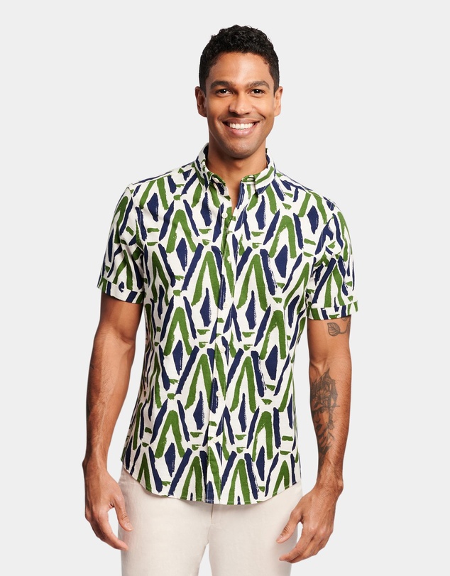 Brooksfield - Abstract Print Casual Shirt