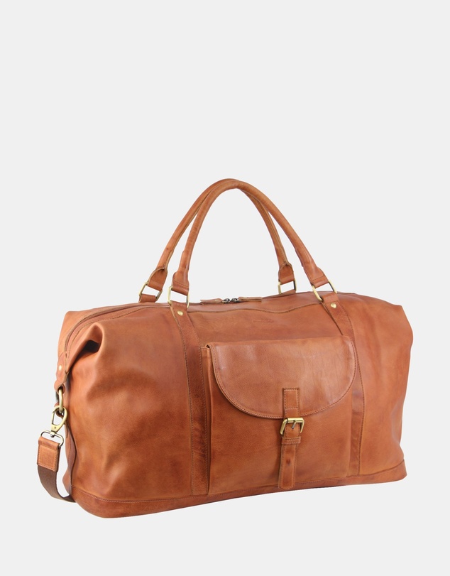 Pierre Cardin - Pierre Cardin Rustic Leather Business/Overnight Bag