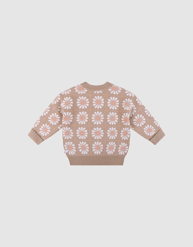 Kynd Baby - Knit Jumper in Grid Floral