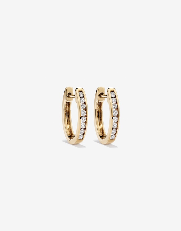 Michael Hill - Huggie Earrings with 0.25 Carat TW of Diamonds in 10kt Yellow Gold