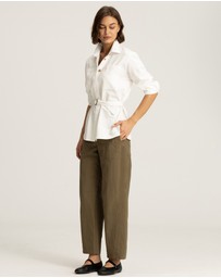 IDA+S - Mara Utility Belted Cotton Shirt