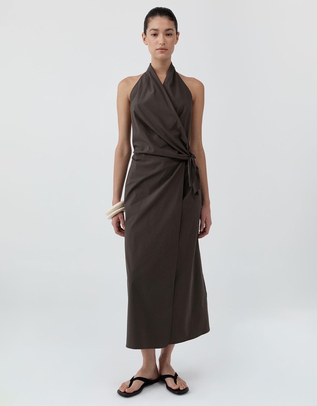 St. Agni - Halter Wrap Backless Dress