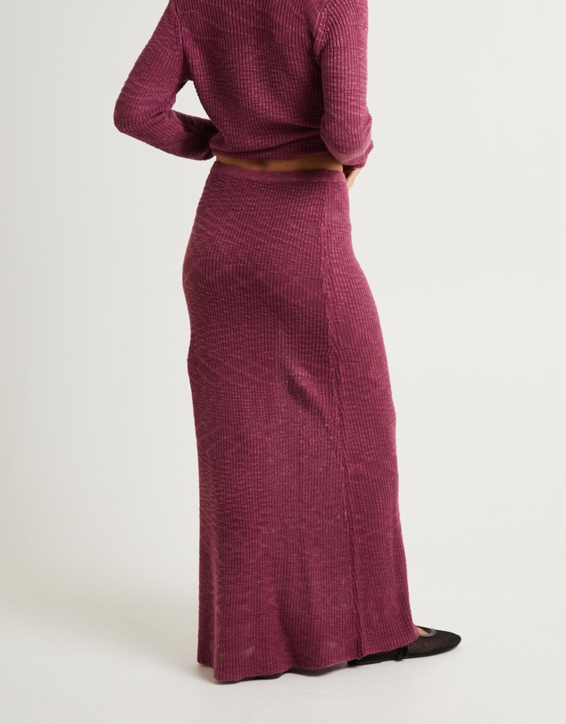 Subtitled - Paige Boucle Knit Maxi Skirt