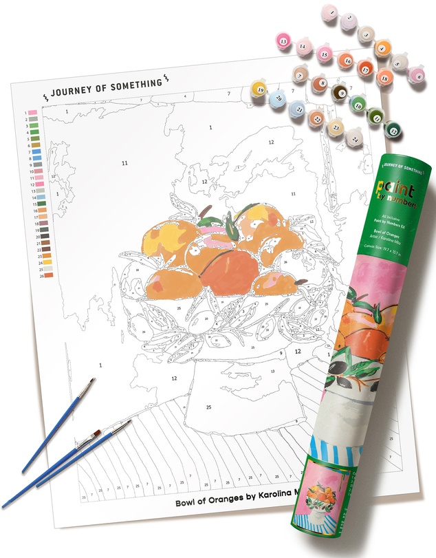 Journey Of Something - Paint by Numbers - Bowl of Oranges