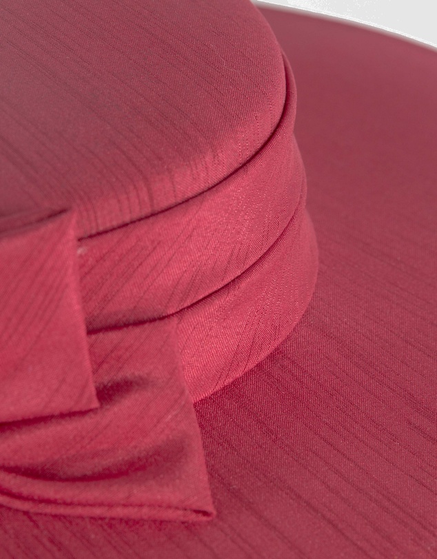 Max Alexander - Dark Red Wide Brim Boater Hat