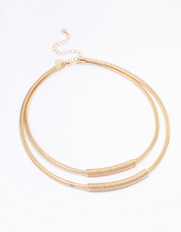 Lovisa - Gold Snake Chain Duo Layered Necklace