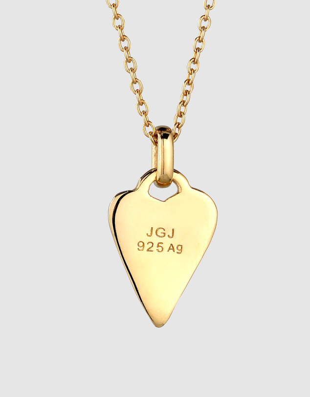 Elli Jewelry - Molten Heart Necklace in Gold-Plated 925 Silver