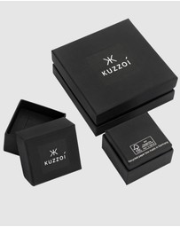 Kuzzoi - ICONIC EXCLUSIVE - Ring Male Signet Square Enamel Green 925 Sterling Silver