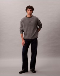 Calvin Klein Jeans - Embossed Monogram Logo Relaxed Sweater