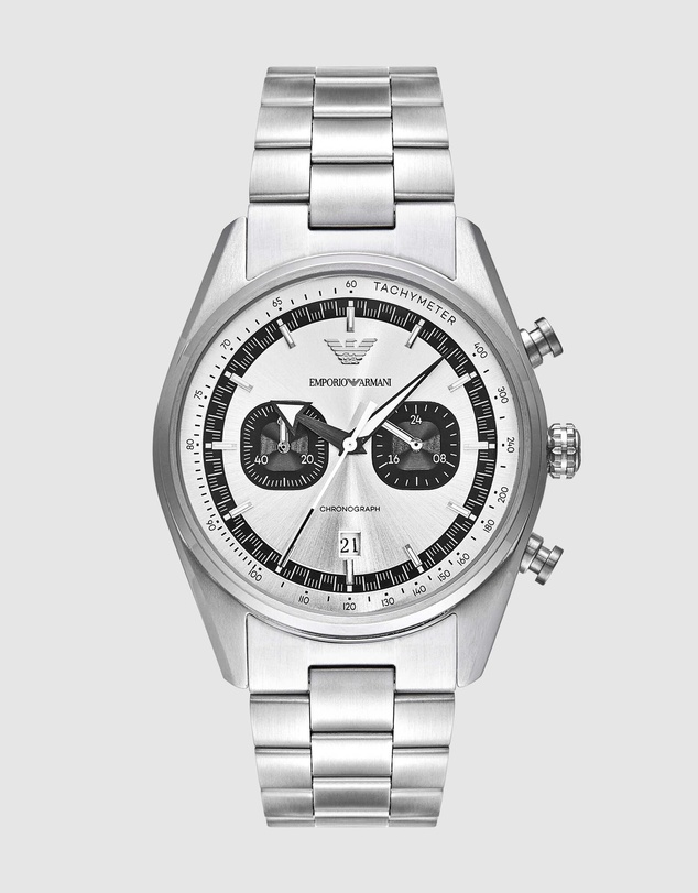 Emporio Armani - Silver Tone Chronograph Watch