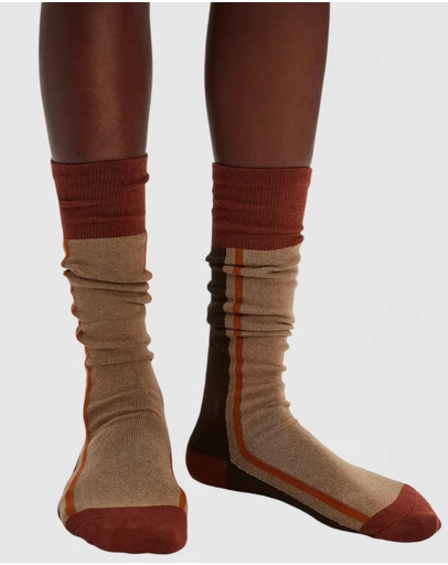 High Heel Jungle - Minty Tall Sock OS Brown Combo
