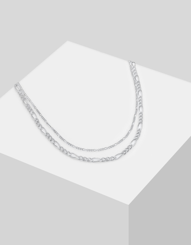 Elli Jewelry - Necklace Layerkette Figaro Links Basic in 925 Sterling Silver