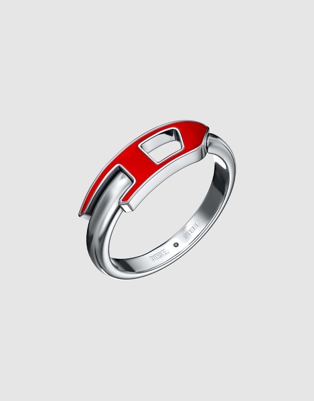 Diesel - D Logo Silver Ring