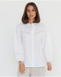 ALEXANDRA - Everett Blouse White
