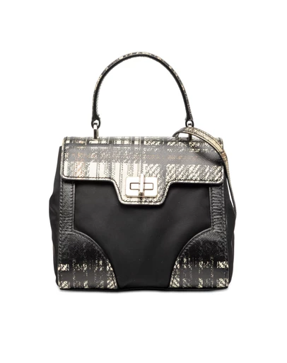 Pre-Loved by Azura Reborn - Pre-Loved Tartan Saffiano Trimmed Tessuto Satchel