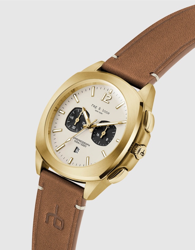 rag & bone - Bleeker Chronograph Mens Leather Strap Watch