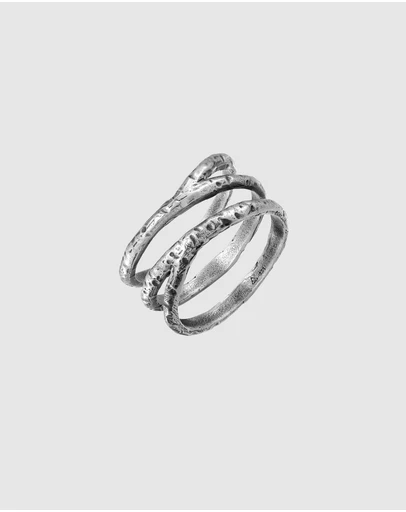 Haze & Glory - ICONIC EXCLUSIVE - Comes Around Goes Around Ring in Oxidised 925 Silver