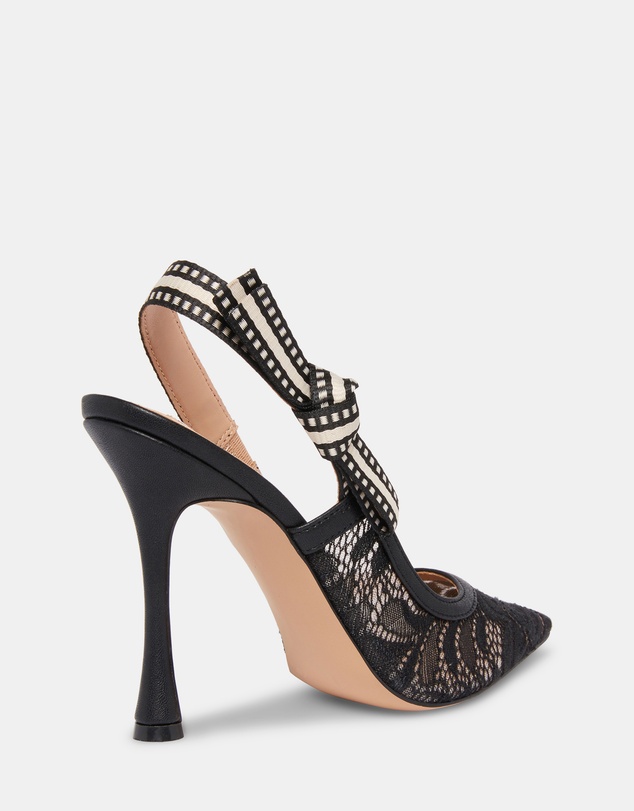 Steve Madden - Bri Black Lace Heels