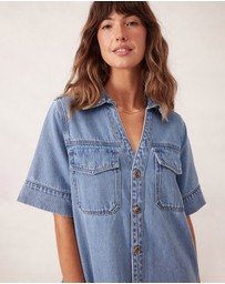 Ceres Life - Sammy Denim Shirt Dress