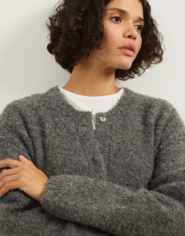 Atmos&Here - Jovie Boucle Knit Cardigan